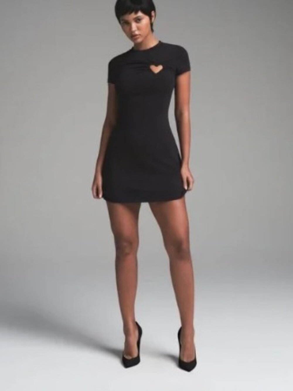 black skim dress SKIMS | Dresses | Jersey Cotton Heart Cut Out Mini In Soot Xs 91% modal/9% spandex Holiday Season Dresses Womens Cotton Linen Maxi Size:9 months